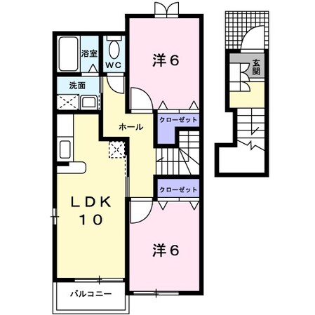 ヴィラ　アンソレイエⅠの物件間取画像